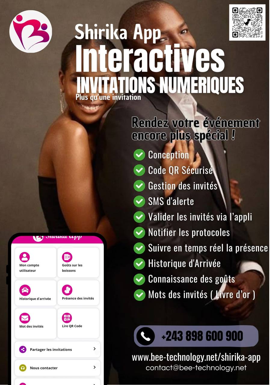 Application mobile ShirikaApp - Gestion de protocole et scan QR code mariage